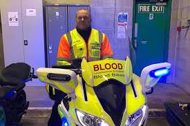 Image of chap on a blood bike